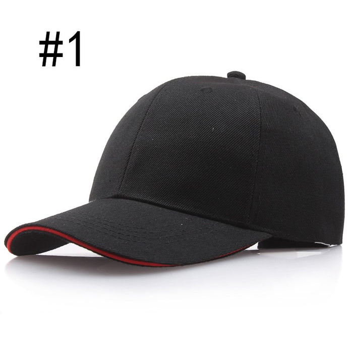 Black Baseball Cap Snapback Hat Hip Hop Adjustable Bboy Caps